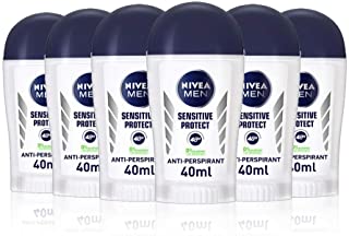 Nivea Men Sensitive Protect - Deodorante in stick, 40 ml, 6 pz.