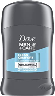 Dove, Deodorante stick per uomo Plus Care Clean Comfort, anti-traspirante, 50ml, Pack of 6