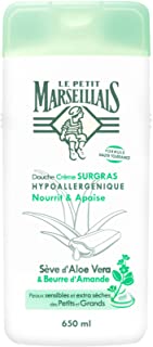 Le Petit Marseillais - Bagnoschiuma cremoso ipoallergenico arricchito di lipidi, con linfa di aloe vera e burro di mandorle, con