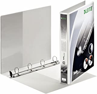 Leitz Raccoglitore personalizzabile a 4 anelli SoftClick, Per presentazioni, Formato A4 Maxi, Dorso 4.4 cm, Polipropilene, Bianc