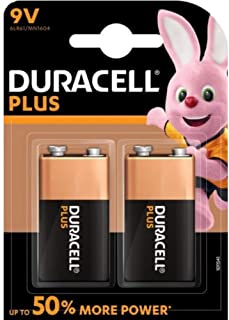 Duracell Plus Power Batterie Alcaline, Stilo 9V, Confezione da 2