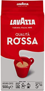 Lavazza Caffe Qualita Rossa, Macinato, Espresso per Cappuccino e Latte Macchiato, 500g