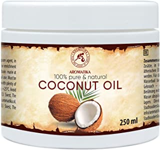 Olio di Cocco 250ml - Cocos Nucifera - Indonesia - Non Purificato - Naturale e Puro al 100% - Pelle Morbida ed Elastica - Cura d
