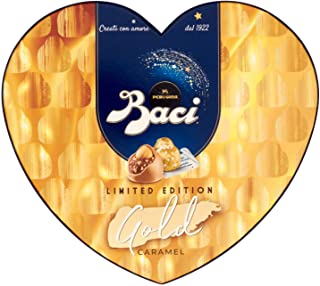 Baci Perugina Gold Limited Edition Cioccolatini Ripieni Al Gianduia E Nocciola Scatola Cuore 100G - kilograms