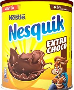 Nesquik Extra Choco Cacao Solubile per Latte 12 Barattoli da 390 g