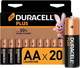 Duracell LR06 MX1500 Plus AA - Batterie Stilo Alcaline, Confezione da 20 Pacco del Produttore, 1.5V