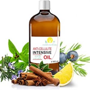Olio Intensivo Anti cellulite Dimagrante 100% Naturale con Oli essenziali di limone, rosmarino, cannella, basilico e ginepro 500