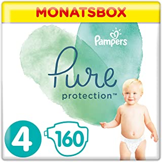 Pampers Pannolini Pure Protection, in confezione mensile (etichetta in lingua italiana non garantita)