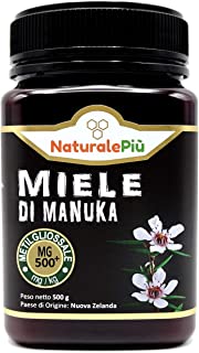 Miele di Manuka 500+ MGO 500 gr. Prodotto in Nuova Zelanda, Attivo e Grezzo, Puro e Naturale al 100%. Metilgliossale Testato da