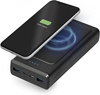 SBS Power Bank Extra Slim 20.000 mAh per Ricarica Wireless o Tramite 2 uscite USB Fast Charge e 1 Porta USB-C per cellulari Qi, iPhone, Samsung, Oppo,