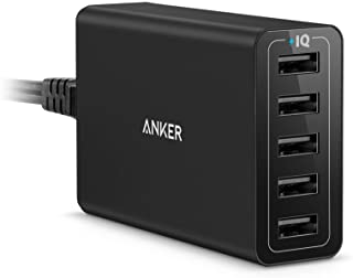 Anker Caricatore USB da tavolo 5 Porte 40W PowerPort 5 - Alimentatore multi-porta ultra-compatto con Tecnologia PowerIQ per iPhone, iPad, Samsung, Nex