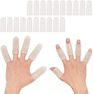 XUTONG --- Gel Finger Cots, Finger Protector Support (20 PCS) Guanti da dito, Manicotti adatti per dita di grilletto, Eczema a mano, incrinatura di di
