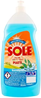 Sole - Detersivo per Piatti, Azione Brillantante, Supergrassante con Oxi - 1100 ml
