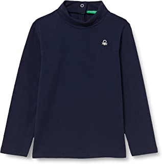 United Colors of Benetton Maglia M/L 3P4ZC14QV T-Shirt, Blu 252, 98 Bambina