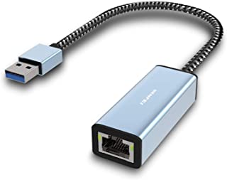 Adattatore USB a Ethernet, BENFEI USB 3.0 a RJ45 1000Mbps Gigabit Ethernet LAN Adattatore, Compatibile per Laptop, PC con Window