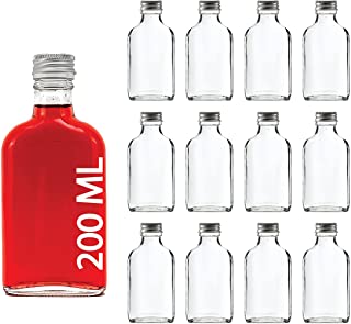 slkfactory 12 x 200ml (Tasche) Bottiglie di Vetro vuote con Tappo