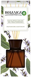 Airwick Botanica, Profumatore per Ambienti con Diffusore a Bastoncini, Fragranza Eucalipto & Salvia del Mediterraneo, Fragra