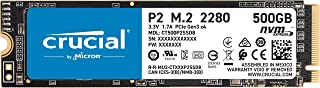 Crucial P2 CT500P2SSD8 SSD Interno, 500GB, fino a 2400 MB-s, 3D NAND, NVMe, PCIe, M.2