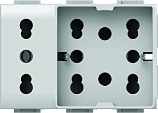 4Box 4B.VSingle4.H2Single.XL Side Unika Compatibile con Vimar Plana, 250 V, Bianco