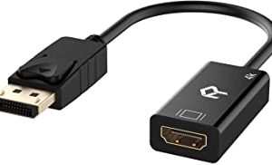 Rankie Adattatore DisplayPort a HDMI, Risoluzione 4K Convertitore, Nero
