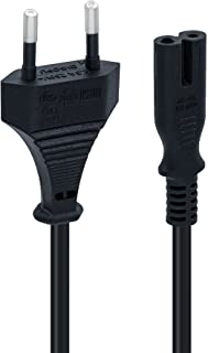 Mcbazel 1.5M IEC 320 C7 Power Cable con 2 Pin Euro Cavo di alimentazione per PS5/ PS4/ PS3/ Xbox Series X/S - Nero