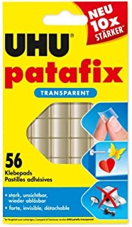 Uhu 48815 - Patafix - 56 pad adesivi a doppia faccia, colore: Trasparente