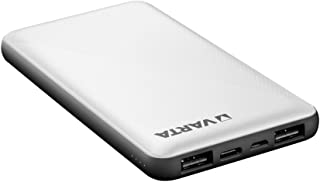 Varta Power Bank Energy 10000 mah, Include Cavo di Ricarica, 1x Ingresso Micro USB, 2x Uscita USB A, 1x Attacco Bidirezionale US