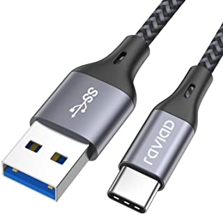 RAVIAD Cavo USB C a USB 3.0 A, Nylon Intrecciato Cavo USB Tipo C di Ricarica Rapida e Trasmissione per Samsung Galaxy S10/ S9/ S8, Huawei P30/ P20/ Ma