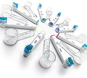 8 Testine di Ricambio Compatibili Precision Clean Generiche 3AG + 8 Copritestine di Protezione Igienici per spazzolino elettrico