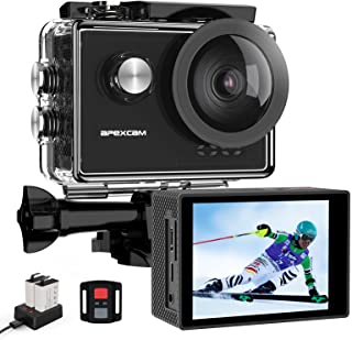 Apexcam 4K 60FPS EIS Action Camera WiFi 20MP Sport Camera Ultra HD Fotocamera Impermeabile 40M Sott'acqua Regolabile Grandangolare Mic Esterno Con Tel