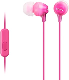 Sony Mdr-Ex15Ap - Cuffie In-Ear con Microfono, Auricolari in Silicone, Rosa