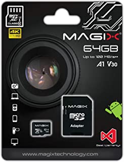 Micro SD Card MAGIX 4K Series Class10 V30 + SD Adapter UP to 100MB/s (64GB)