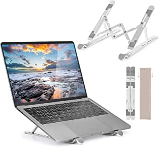Hoppac Supporto PC Portatile, Regolabile 7 Livelli Supporto Computer, Alluminio Pieghevole Ventilato Laptop Stand Compatibile Co