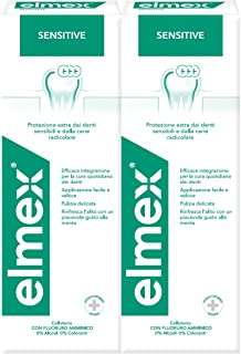 ELMEX Collutorio Sensitive, Protezione Extra Dai Denti Sensibili E Dalla Carie Radicolare, 2 x 400 ml, 956 g