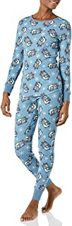 Amazon Essentials Women's Disney Star Wars Marvel Snug-Fit Cotton Pajamas Pajama-Sets, Nightmare Santa Jack, M