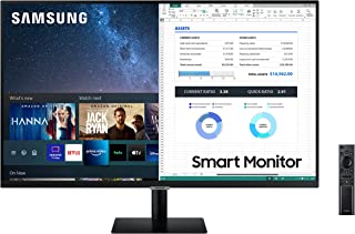 Samsung Smart Monitor M5 (S32AM502), Flat 32", 16:9, 1920x1080 (Full HD), Piattaforma Smart TV (Amazon Video, Netflix), Air