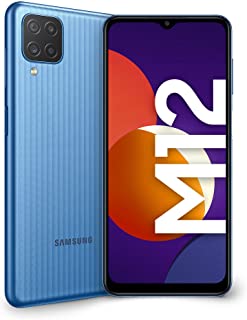 Samsung Galaxy M12 Smartphone Android 11 Display da 6,5 Pollici 4 GB di RAM e 64 GB di Memoria Interna Espandibile Batteria da 5.000 mAh ,Light Blue[V
