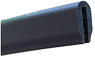 EUTRAS-Kantenschutz 2072 Eutras KSO4005-Paraspigoli in PVC da 1,3 mm, profilo a U, colore: nero, 3 m