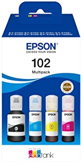 Epson 102 CMJN BOUTEILLE ECOTANK EcoTank 4-colour Multipack, Inchiostri originali dye e a pigmenti a 4 colori, Nero, L