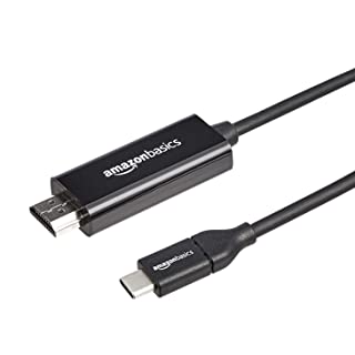 Amazon Basics - Cavo adattatore da USB-C a HDMI (compatibile con Thunderbolt 3), 4K @ 30 Hz, 1,8 m