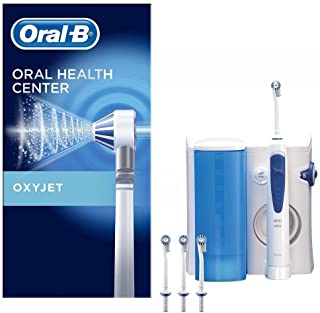 Oral-B Oxyjet Idropulsore Dentale, 4 Testine, con Tecnologia Microbollicine, Pulizia Profonda, Batteria Litio, Idea Regalo, Bianco