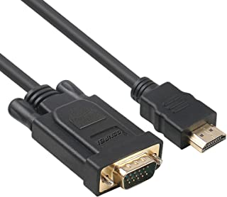 Cavo da HDMI a VGA, cavo placcato oro BENFEI 1,8 m Solo da HDMI di computer/laptop a monitor/TV VGA, non bidirezionale