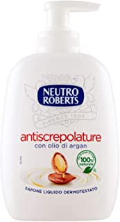 Neutro Roberts Sapone Liquido Antiscrepolature con Olio di Argan, Sapone Liquido per le Mani con Ingredienti Naturali, Flacone in Plastica Riciclabile