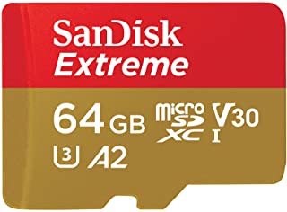 SanDisk Extreme Scheda di Memoria Microsdxc da 64 GB e Adattatore SD con App Performance A2 e Rescue Pro Deluxe, Fino a 160 MB/Sec, Classe 10, Uhs-I,