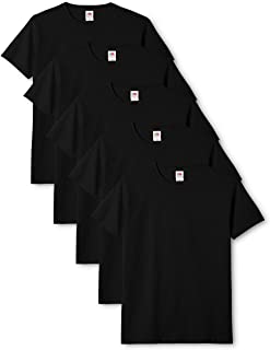 Fruit of the Loom Original T., T-Shirt Uomo, Nero (Black 36), X-Large(Pacco da 5)