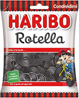 Haribo Rotella 265 g Caramelle alla Liquirizia, Rotelle di Liquirizia morbide, Stringhe di liquirizia, Senza Coloranti Artificiali, Ideali per grandi