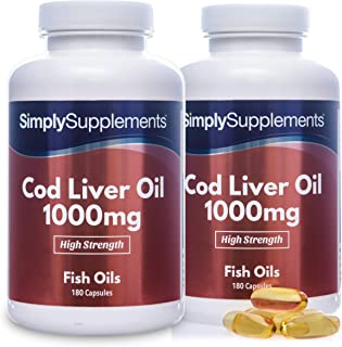 Olio di fegato di merluzzo 1000 mg - 360 Capsule - SimplySupplements