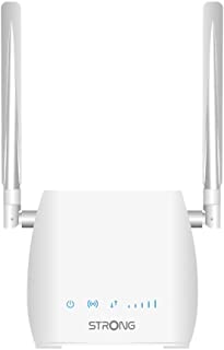 STRONG Router 4G LTE WLAN 300M(LTE fino a 150 Mbit/S, 2.4 GHz WiFi @ 300 Mbit/S, 802.11b/g/N, porta LAN, adattatore SIM, bianco