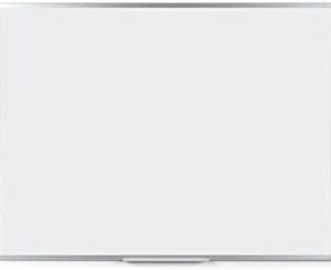 BoardsPlus - Lavagna Magnetica Bianca, 90 x 60 cm, Lavagna Cancellabile A Secco Con Cornice Sottile In Alluminio Anodizzato, Superficie In Acciaio Lac