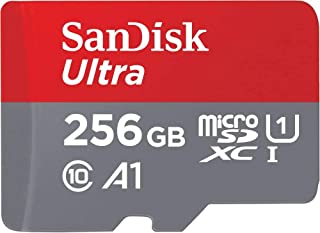 SanDisk Ultra Scheda di memoria microSDXC con adattatore SD, fino a 120 MB/s, prestazioni dell'app A1, Classe 10, U1, 256 GB, Rosso-Grigio